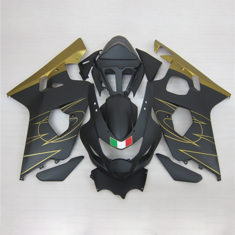 ABS Plastic Fairing Kit for Suzuki GSXR600 750 2004-2005 K4 Red Flames, Aftermarket Injection Molded Body Kit, Multiple Designs