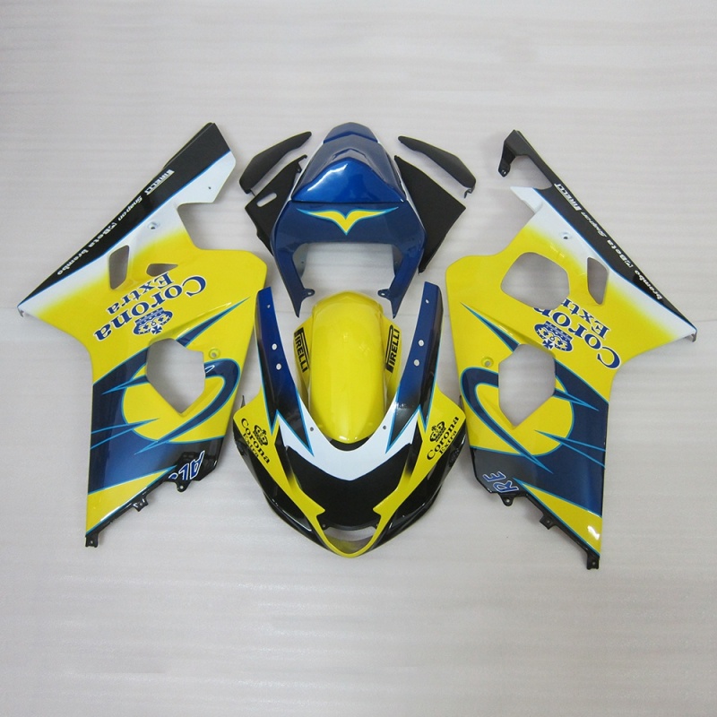 ABS Plastic Fairing Kit for Suzuki GSXR600 750 2004-2005 K4 Red Flames, Aftermarket Injection Molded Body Kit, Multiple Designs