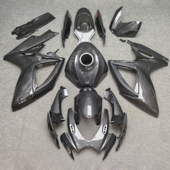 Motorbike Fairings Kit for 2006-2007 GSXR600/750 K6 Suzuki - Durable ABS Plastic Replacement with Carbon Fiber Look & Pre-Drilled Holes
