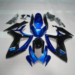 Motorbike Fairings Kit for 2006-2007 GSXR600/750 K6 Suzuki - Durable ABS Plastic Replacement with Carbon Fiber Look & Pre-Drilled Holes
