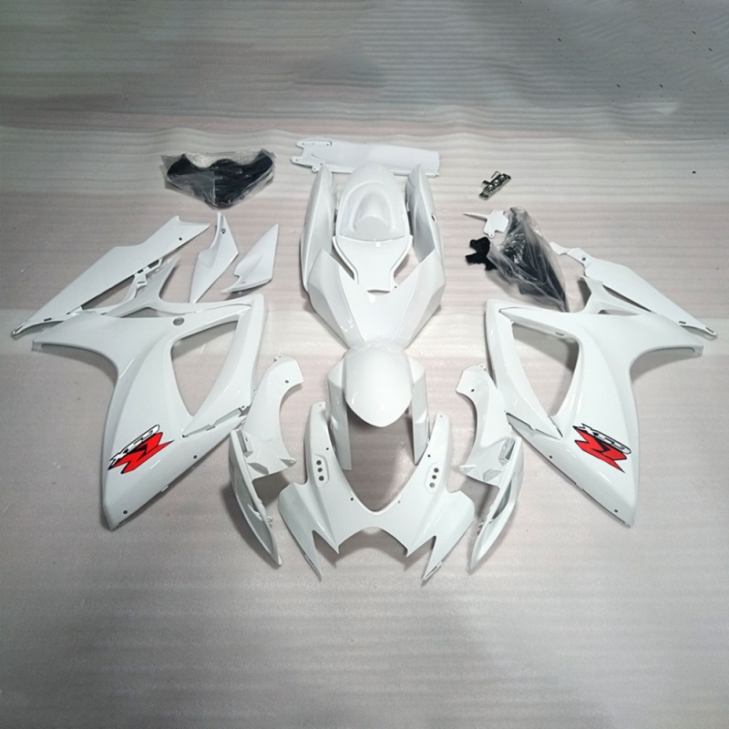 Motorbike Fairings Kit for 2006-2007 GSXR600/750 K6 Suzuki - Durable ABS Plastic Replacement with Carbon Fiber Look & Pre-Drilled Holes