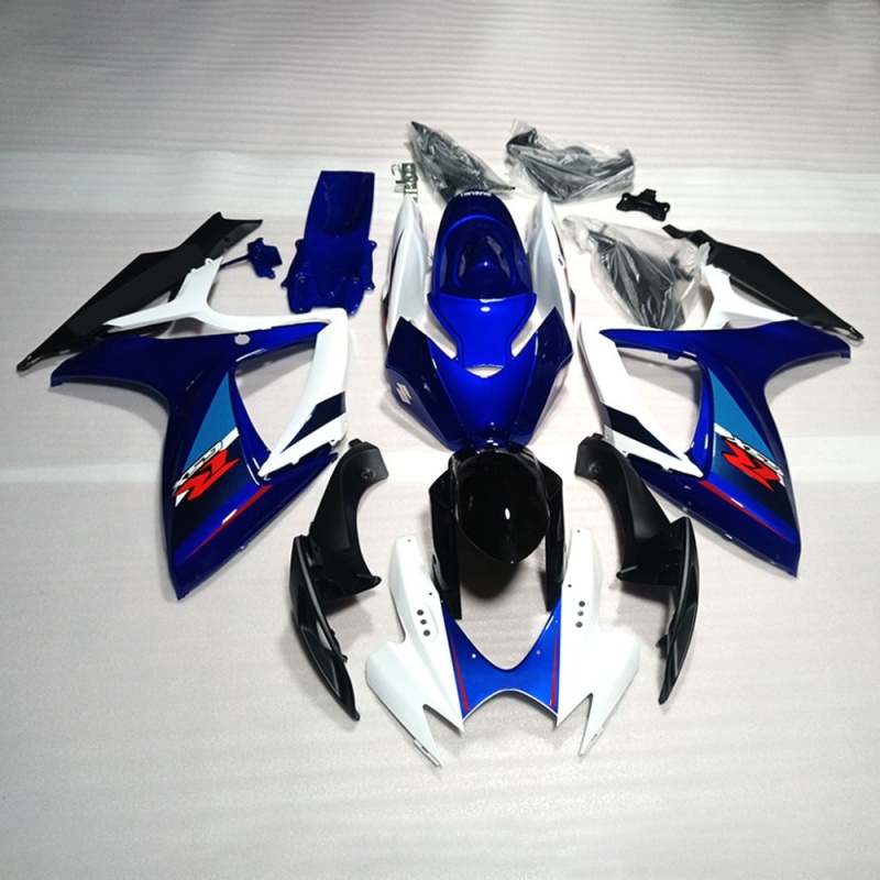 Motorbike Fairings Kit for 2006-2007 GSXR600/750 K6 Suzuki - Durable ABS Plastic Replacement with Carbon Fiber Look & Pre-Drilled Holes