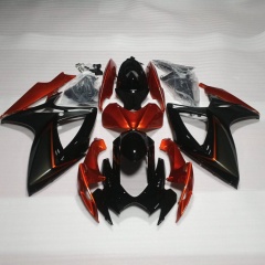 Motorbike Fairings Kit for 2006-2007 GSXR600/750 K6 Suzuki - Durable ABS Plastic Replacement with Carbon Fiber Look & Pre-Drilled Holes