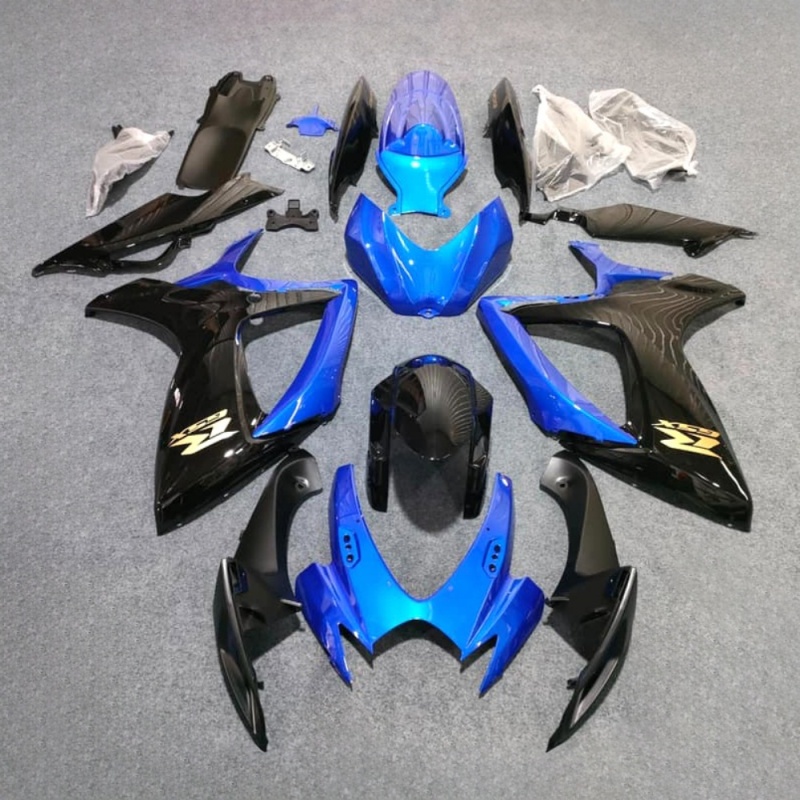 Motorbike Fairings Kit for 2006-2007 GSXR600/750 K6 Suzuki - Durable ABS Plastic Replacement with Carbon Fiber Look & Pre-Drilled Holes