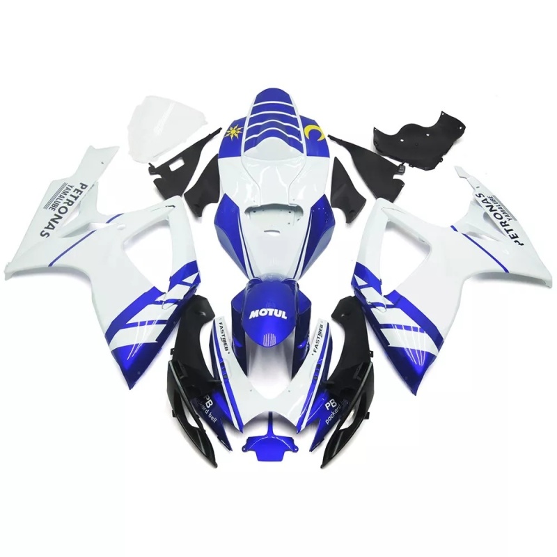 Aftermarket Fairing Kit for Suzuki GSXR600 750 2006 2007 K6, Premium Injection Molded Set, Carbon Fiber Look, Perfect Fit, Customizable