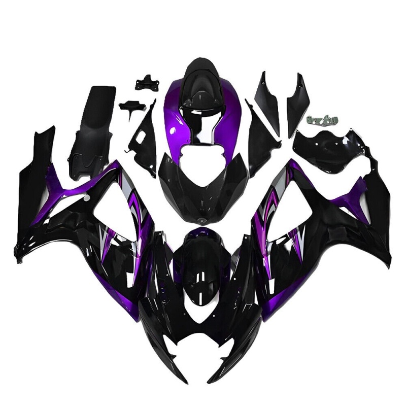 Fairing Set for Suzuki GSXR600 750 2006 2007 K6, Perfect Fit ABS Cowl Kit, Carbon Fiber Look, Lightweight Design, High Durability