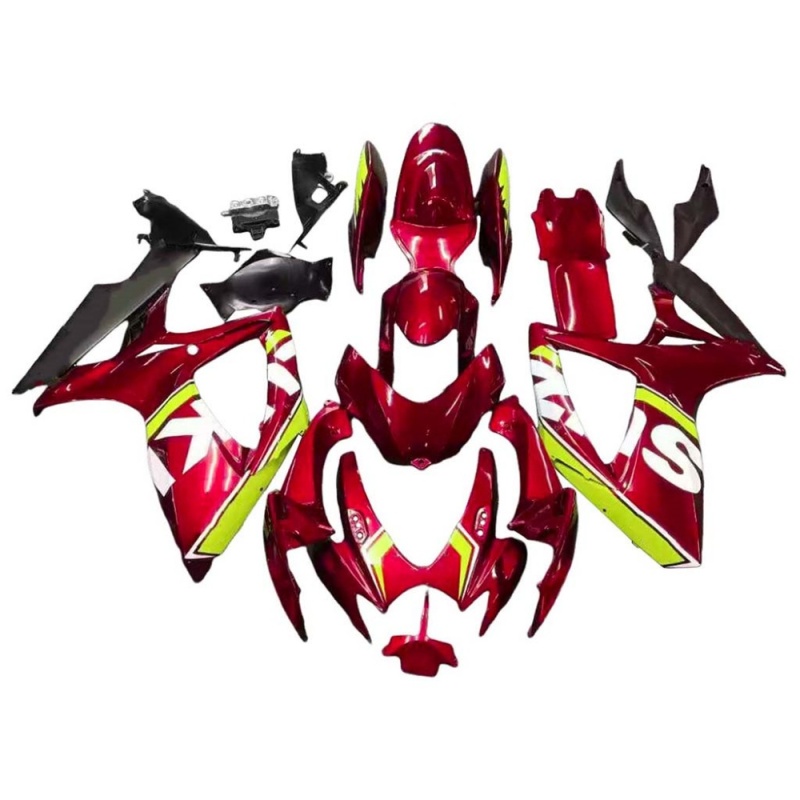 Fairing Set for Suzuki GSXR600 750 2006 2007 K6, Perfect Fit ABS Cowl Kit, Carbon Fiber Look, Lightweight Design, High Durability