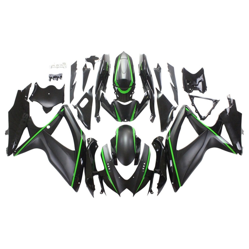 Fairings for Suzuki GSXR600 K8 2008-2010, Aftermarket Replacement with Carbon Fiber Finish, ABS Plastic Material,Multiple Color Options