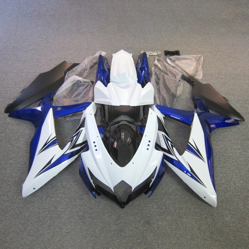 Premium Fairings Body Kit for 2008-2010 Suzuki GSXR600 K8 - Injection Molded ABS Plastic Replacement with Carbon Fiber Look