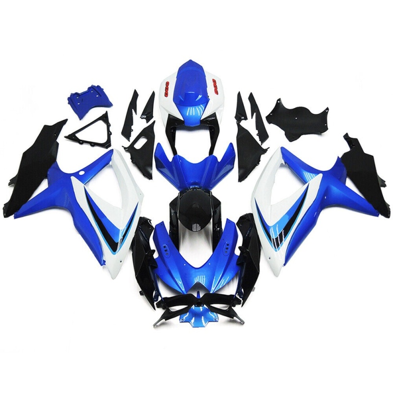 Full Replacement Fairing for Suzuki GSXR600 2008-2010 K8 - Complete ABS Plastic Injection Molded Set with All Panels & Hardware