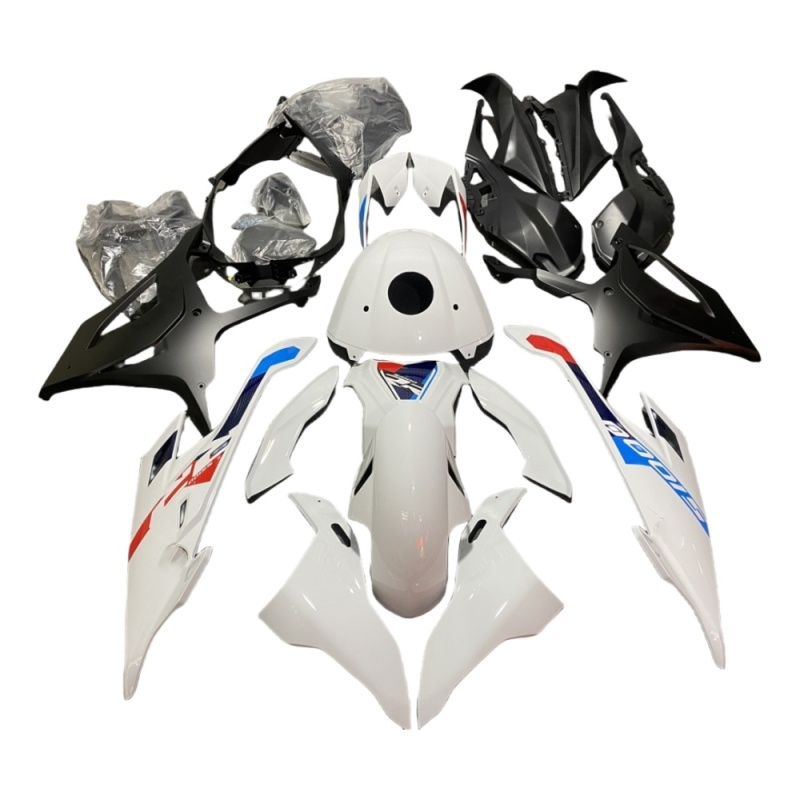 Motorcycle Anti-Vibration Fairing Set for BMW S1000RR 2019-2023 with ABS Plastic Injection Molded and Damped Mounts for Perfect Fit