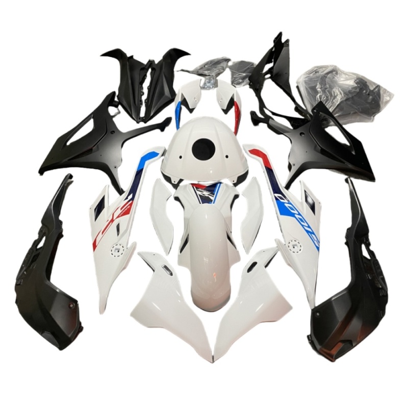 Motorcycle Anti-Vibration Fairing Set for BMW S1000RR 2019-2023 with ABS Plastic Injection Molded and Damped Mounts for Perfect Fit