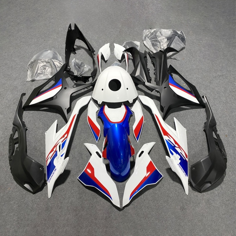 Motorbike Custom Paint-Ready Fairing for BMW S1000RR 2019-2023 with ABS Plastic Injection Molded Base Ensuring Perfect Fit for Customization