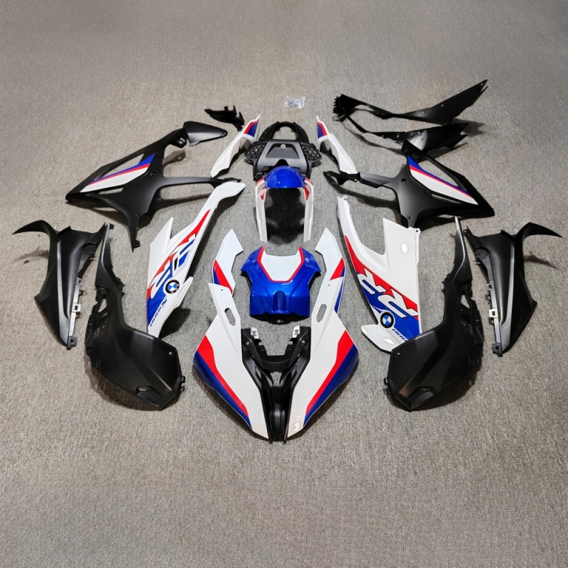 Motorbike Custom Paint-Ready Fairing for BMW S1000RR 2019-2023 with ABS Plastic Injection Molded Base Ensuring Perfect Fit for Customization