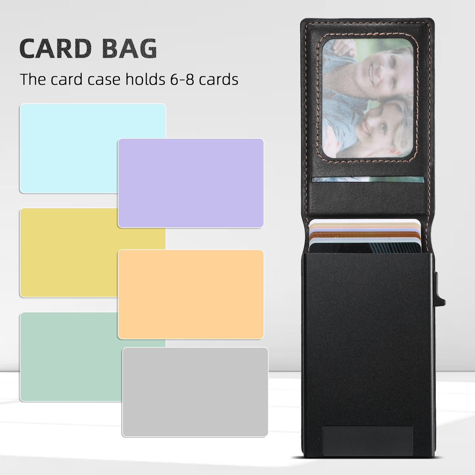 SUTENI H19YL Wireless Charging  Phone Case PU Leather Magnetic Card Slot Wallet Stand card box For iPhone 16 Pro Max 15 Plus 14 13 12