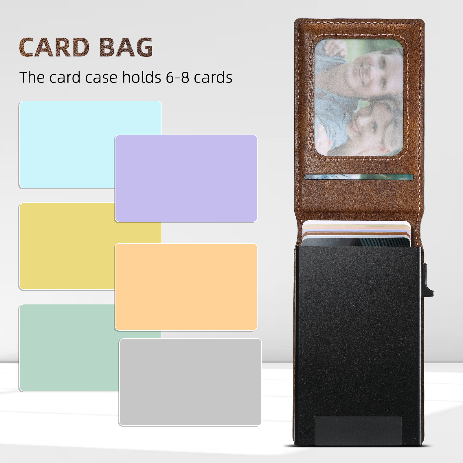 SUTENI Wireless Charging  Phone Case PU Leather Magnetic Card Slot Wallet Stand card box For iPhone 16 Pro Max 15 Plus 14 13 12
