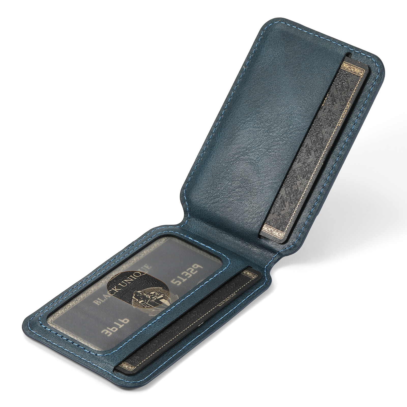 SUTENI H15 Wireless Charging Faux Leather Magnet Card Holder Stand Picture frame Phone Case For iPhone 17 Pro Max 16 Plus 15 14 13 12