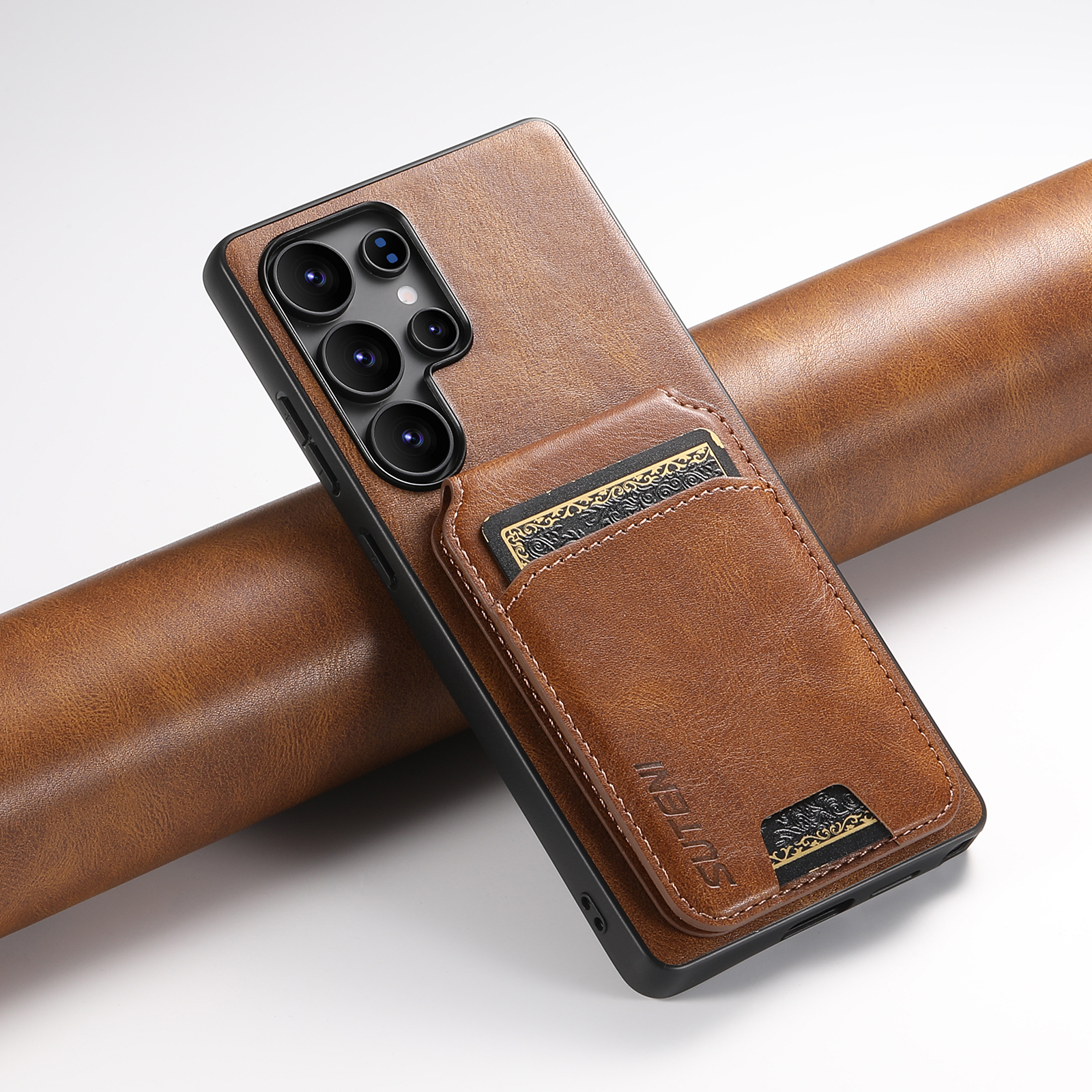 SUTENI H02YL Luxury PU Leather Phone Case Card Holder Stand For Samsung S25Ultra S24Plus S23 S22 Note20