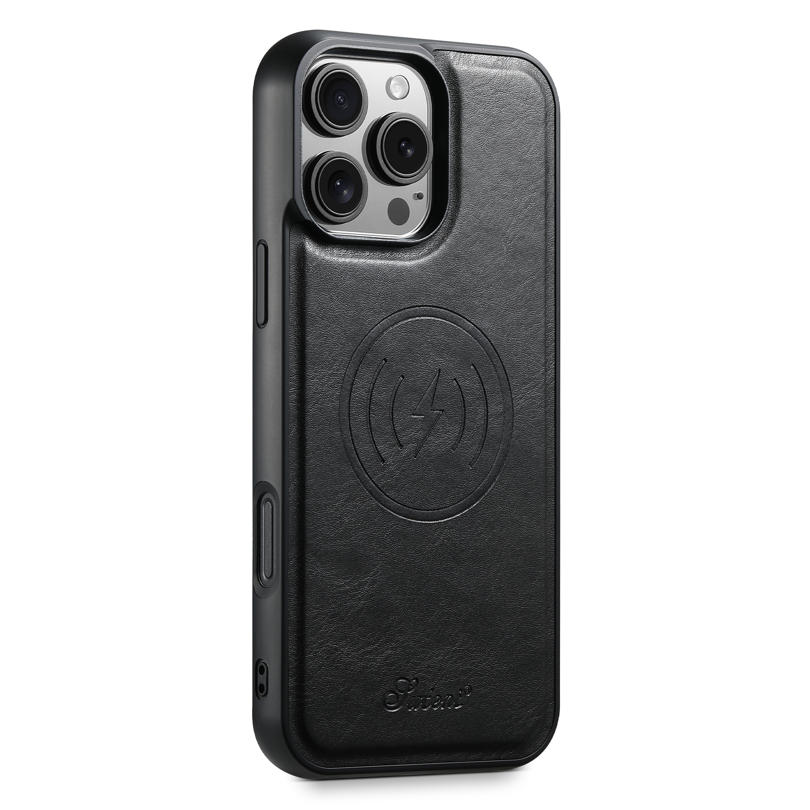 SUTENI H15DK Luxury PU Leather Oil Wax Phone Case Magnet Wireless Charging For iPhone 16 Pro Max 15 Plus 14 13 12