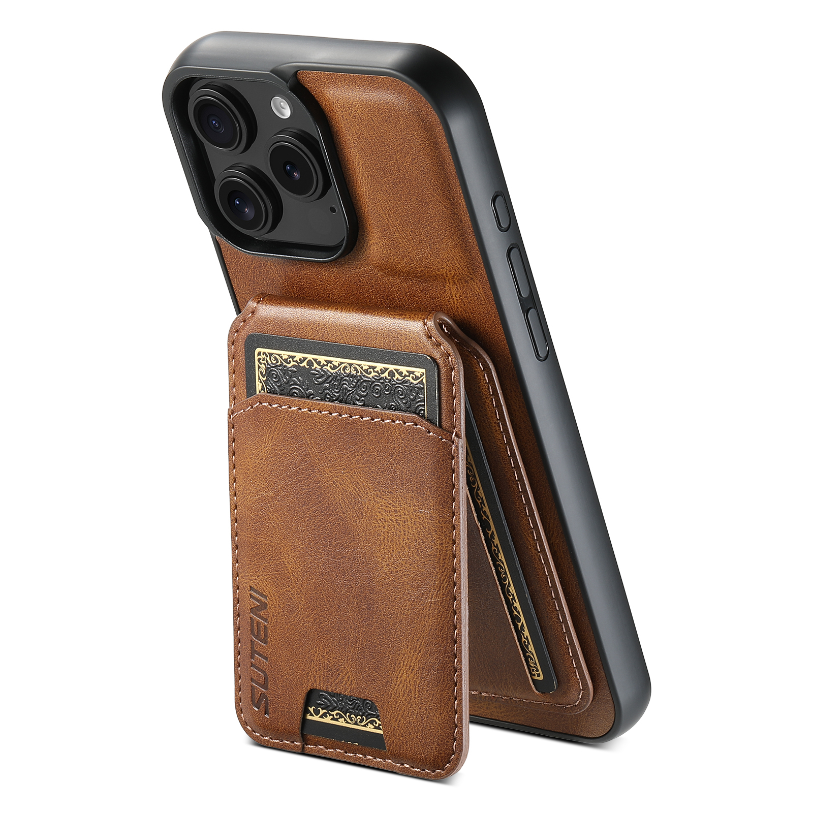 SUTENI H02YL Luxury PU Leather Phone Case Card Holder Stand For iPhone 16 Pro Max 15 Plus 14 13 12 11