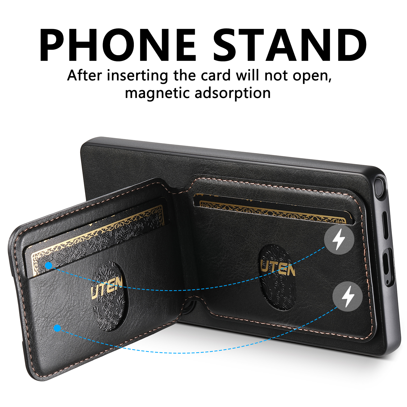 SUTENI H02YL Luxury PU Leather Phone Case Card Holder Stand For Samsung S25Ultra S24Plus S23 S22 Note20