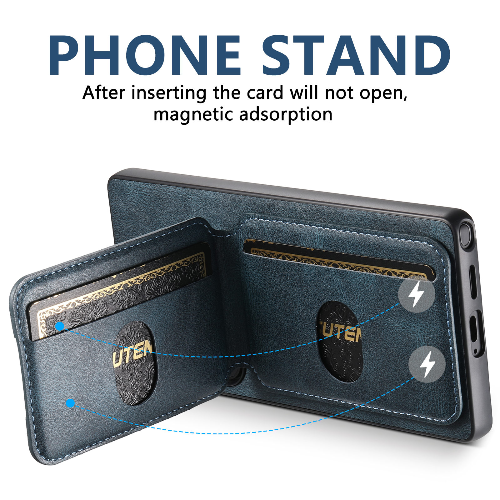 SUTENI H02YL Luxury PU Leather Phone Case Card Holder Stand For Samsung S25Ultra S24Plus S23 S22 Note20