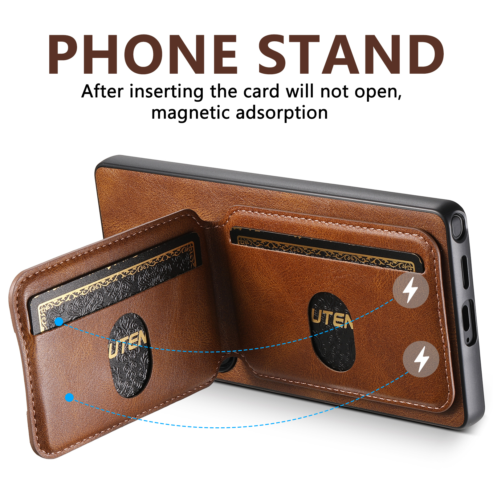 SUTENI H02YL Luxury PU Leather Phone Case Card Holder Stand For Samsung S25Ultra S24Plus S23 S22 Note20