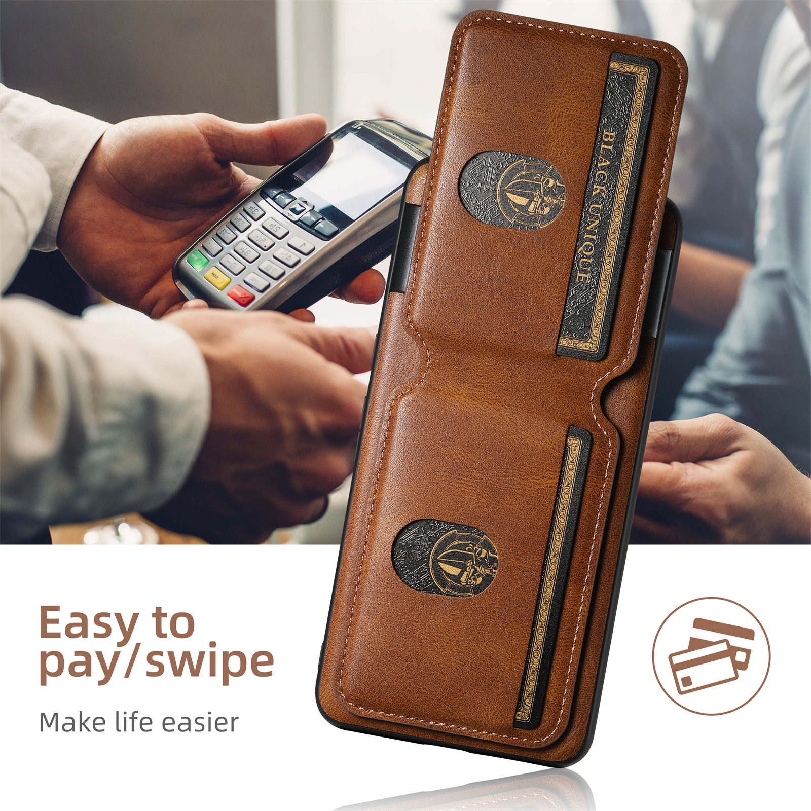 SUTENI H02YL Luxury PU Leather Phone Case Card Holder Stand For Google Pixel 9XL 8Pro 7A 6