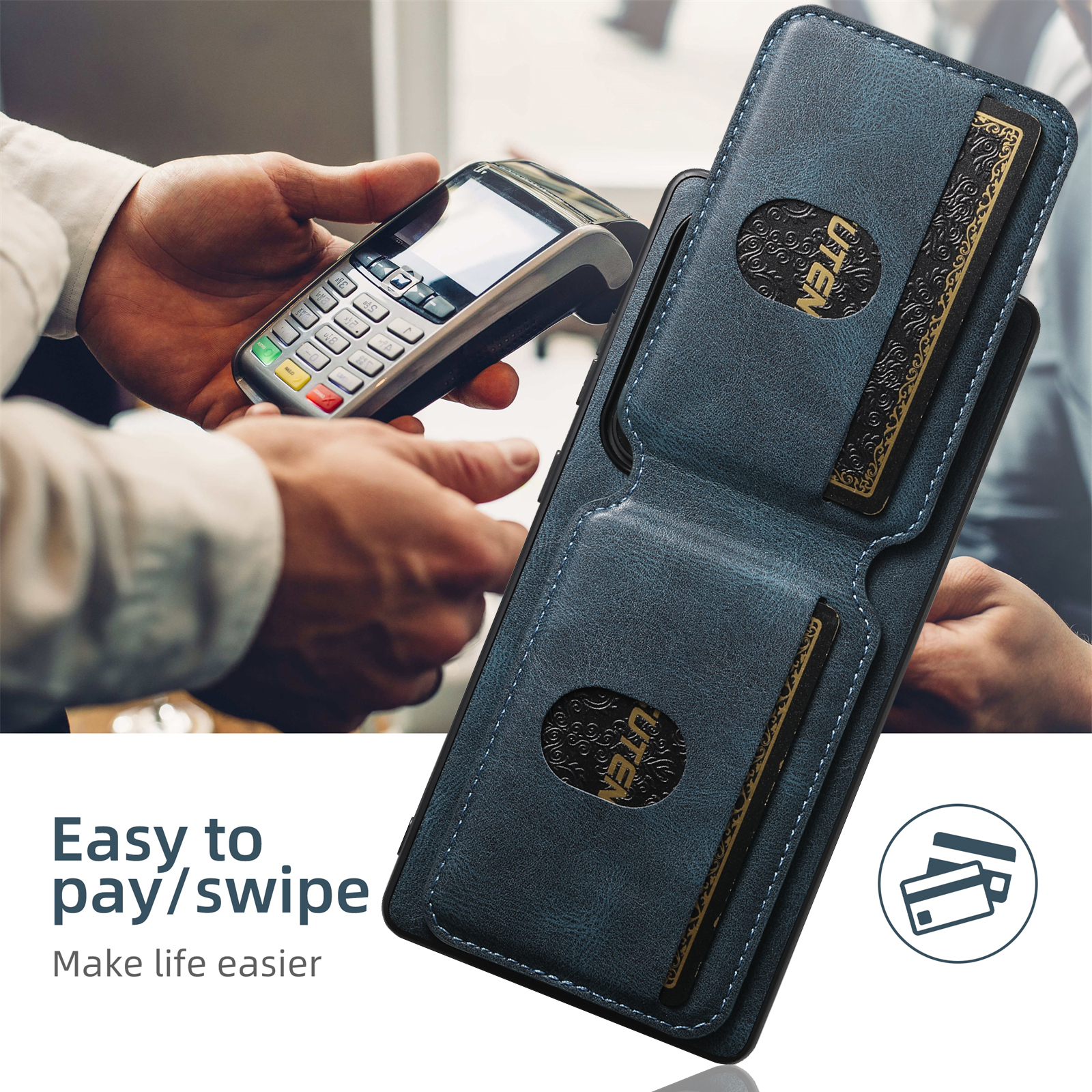 SUTENI H02YL Luxury PU Leather Phone Case Card Holder Stand For Samsung S25Ultra S24Plus S23 S22 Note20