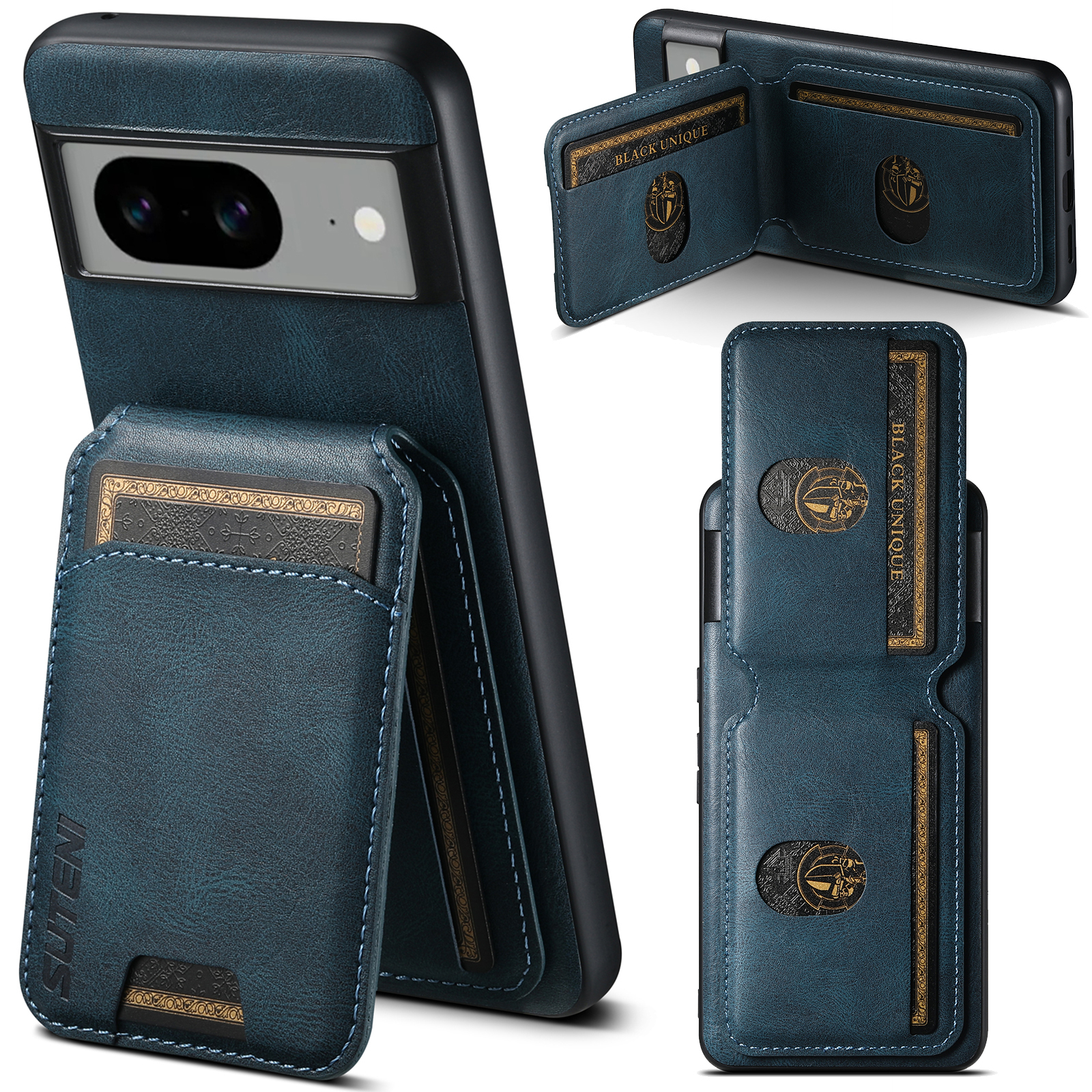 SUTENI H02YL Luxury PU Leather Phone Case Card Holder Stand For Google Pixel 9XL 8Pro 7A 6