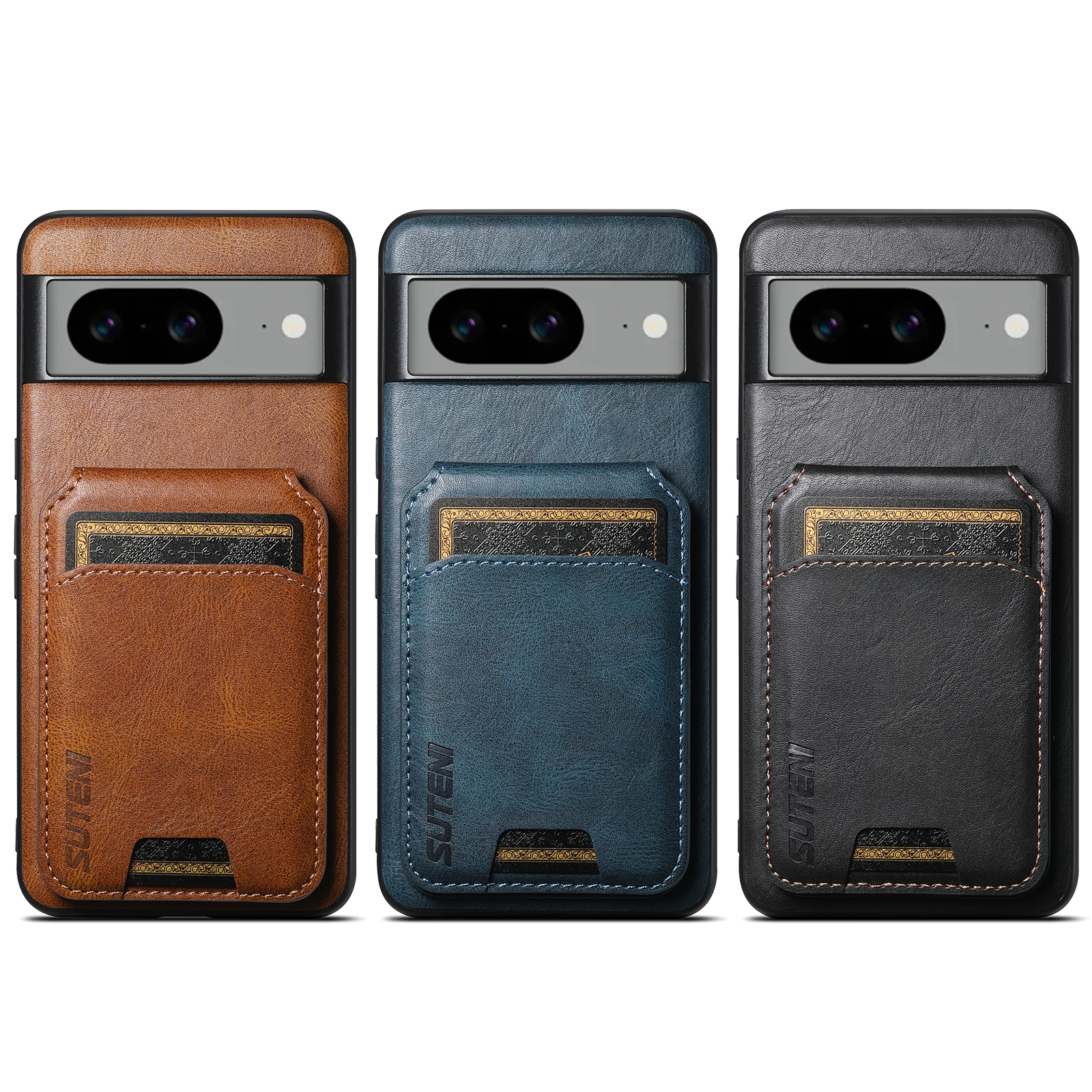 SUTENI H02YL Luxury PU Leather Phone Case Card Holder Stand For Google Pixel 9XL 8Pro 7A 6