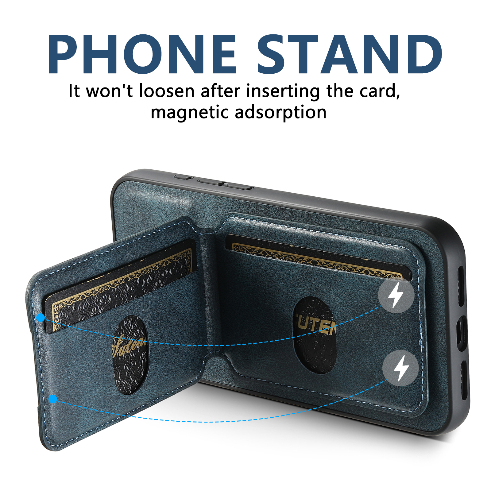 SUTENI H02YL Luxury PU Leather Phone Case Card Holder Stand For iPhone 16 Pro Max 15 Plus 14 13 12 11