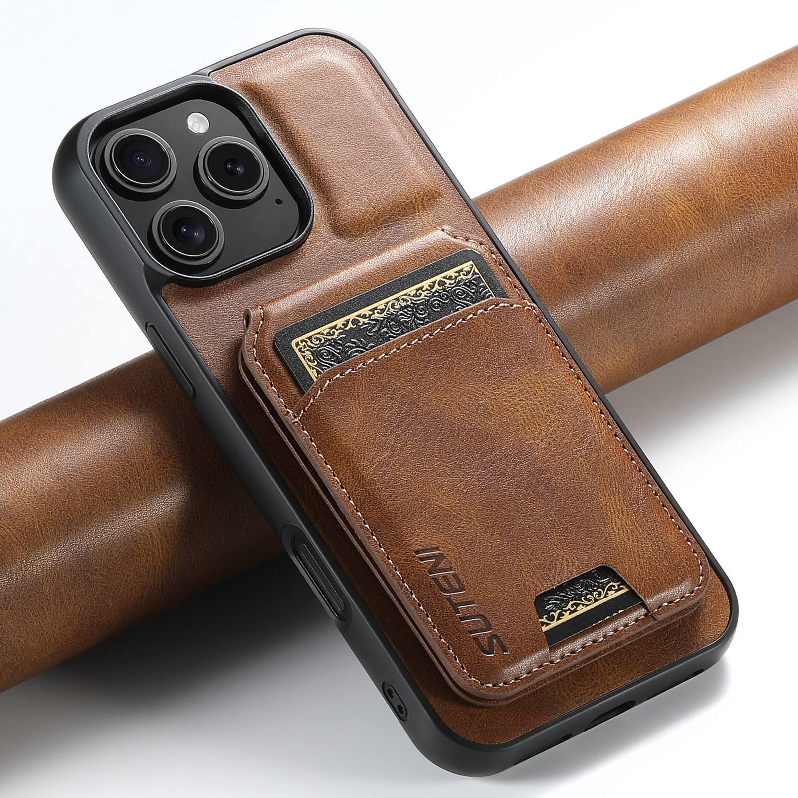 SUTENI H02YL Luxury PU Leather Phone Case Card Holder Stand For iPhone 16 Pro Max 15 Plus 14 13 12 11