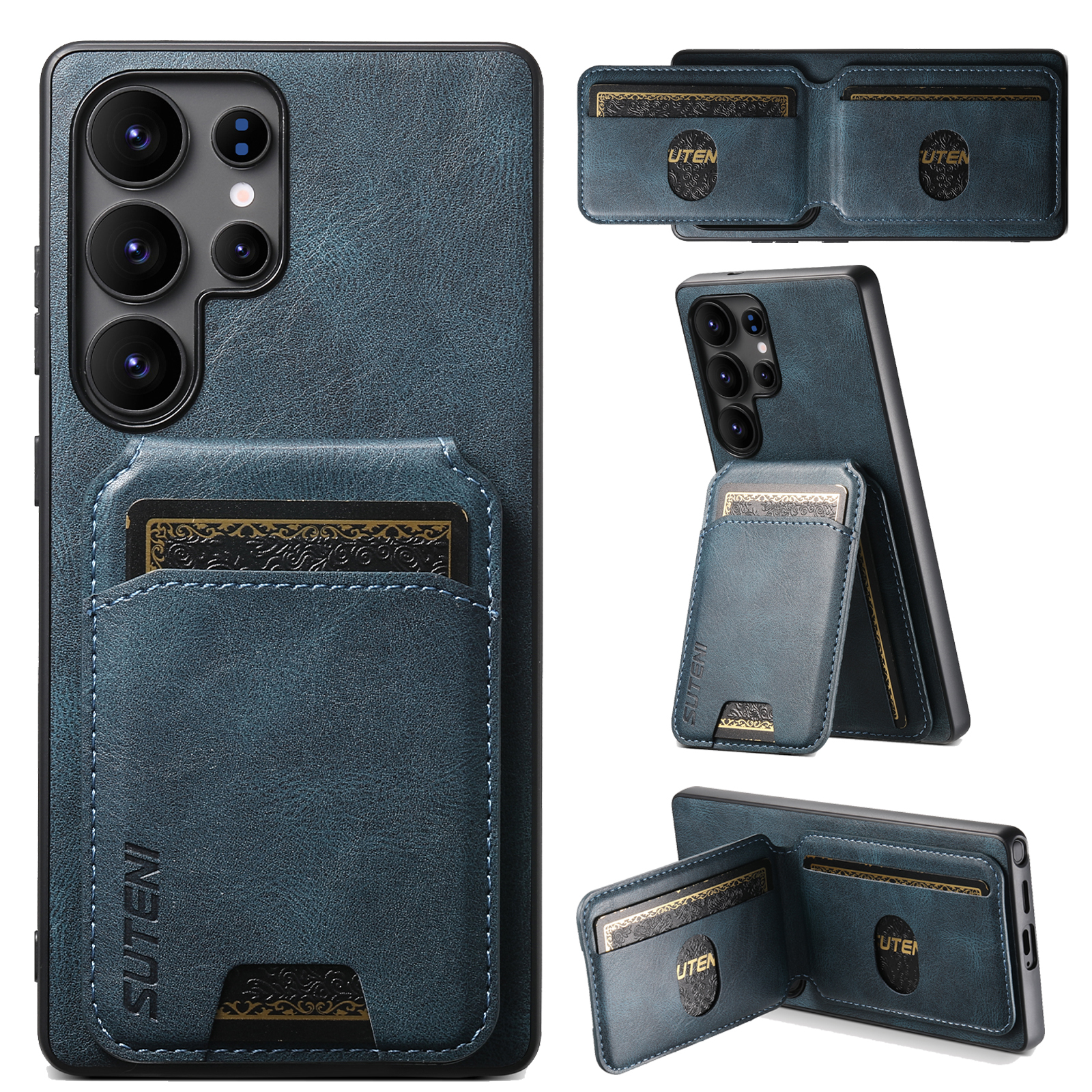 SUTENI H02YL Luxury PU Leather Phone Case Card Holder Stand For Samsung S26Ultra S25Plus S24 S23 S22 Note20