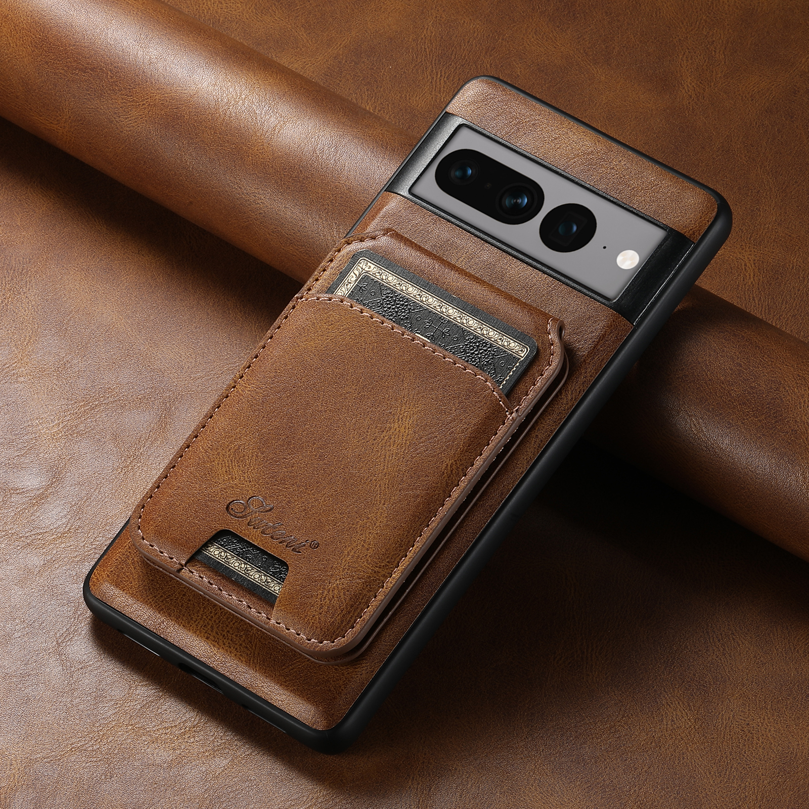 SUTENI H15 Magnet Wireless Charging PU Leather Card Holder Stand Picture frame Phone Case For Google Pixel 9XL 8Pro 7A 6