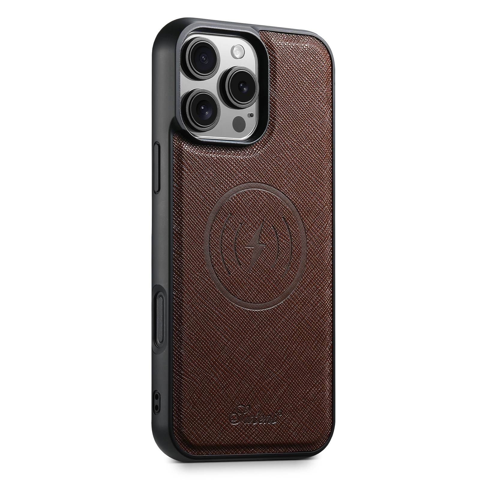 SUTENI H18SZDK Magnet Wireless Charging Phone Case Luxury PU Leather For iPhone 16 Pro Max 15 Plus 14 13 12