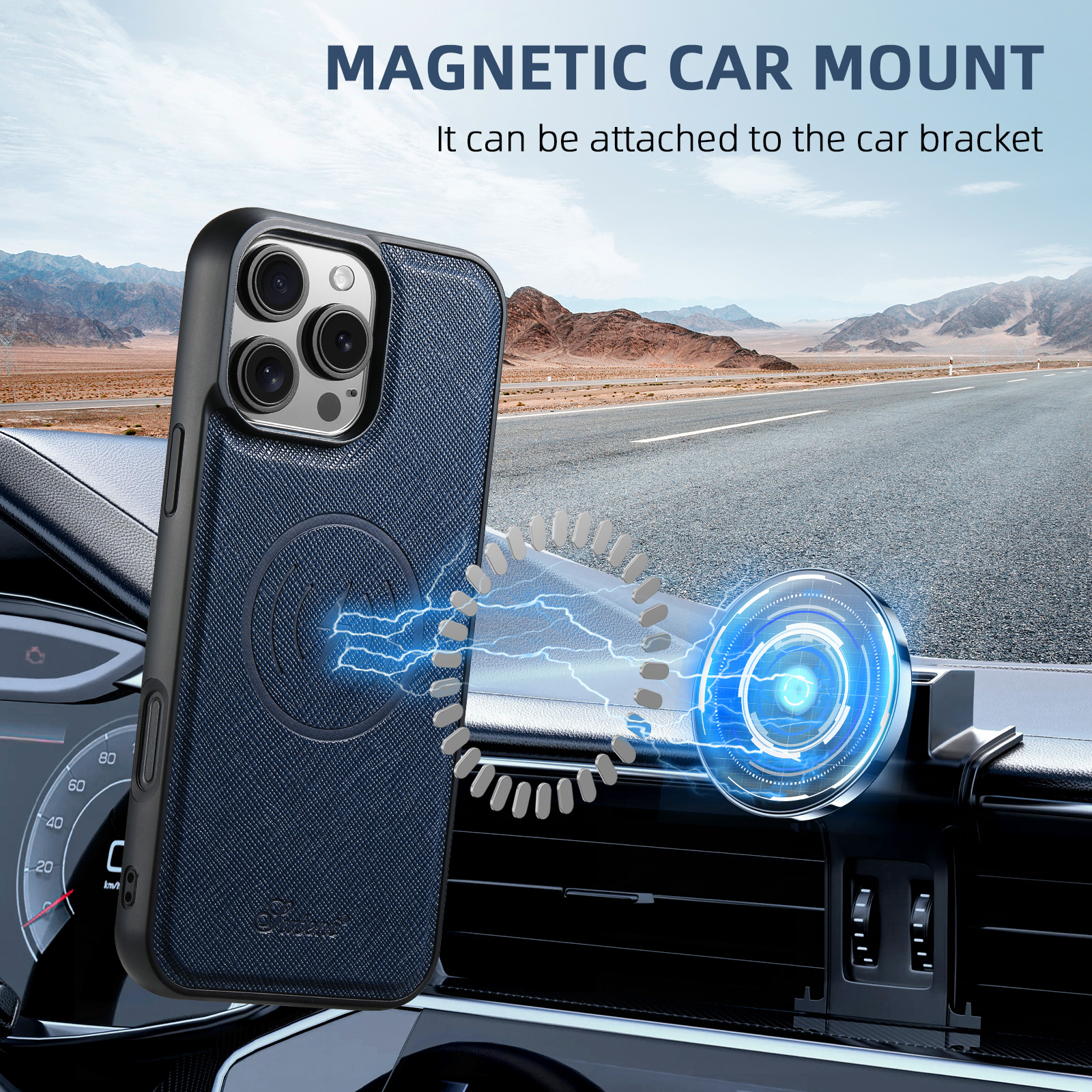 SUTENI H17SZ Wireless Charging Magnet Phone Case Card Holder Stand Faux Leather For iPhone 17 Pro Max 16 Plus 15 14 13 12