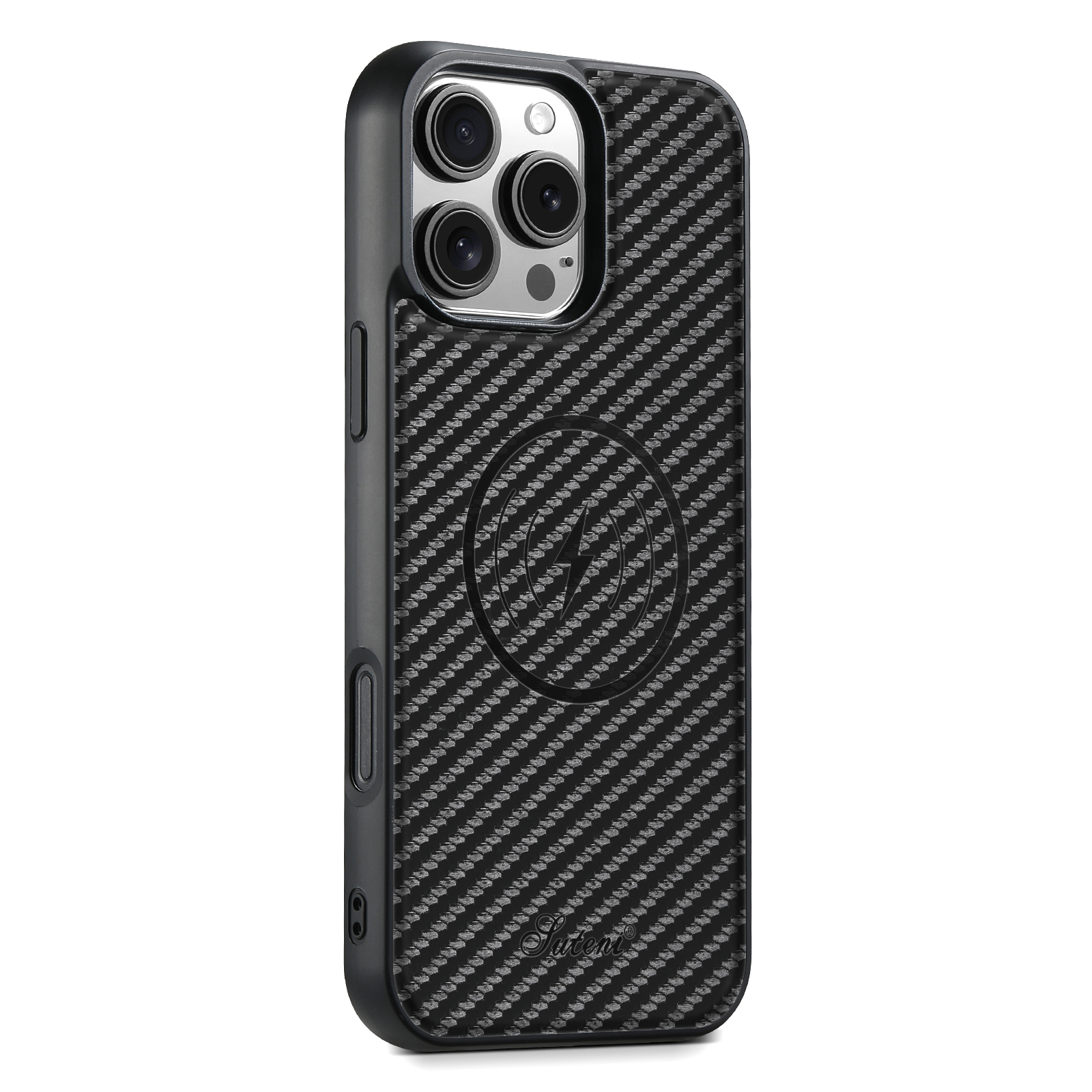 SUTENI H18TXWDK Luxury PU Leather Phone Case Magnet Wireless Charging For iPhone 16 Pro Max 15 Plus 14 13 12