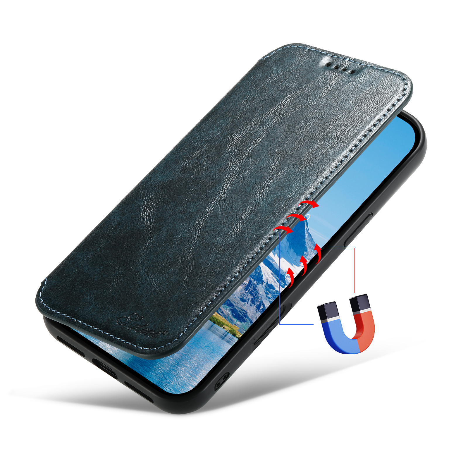 SUTENI J05 PU Leather Wireless Charging 2 In 1 Card Holder Stand Wallet Magnetic buckle Phone Case For iPhone 16 Pro Max 15 Plus 14 13 12