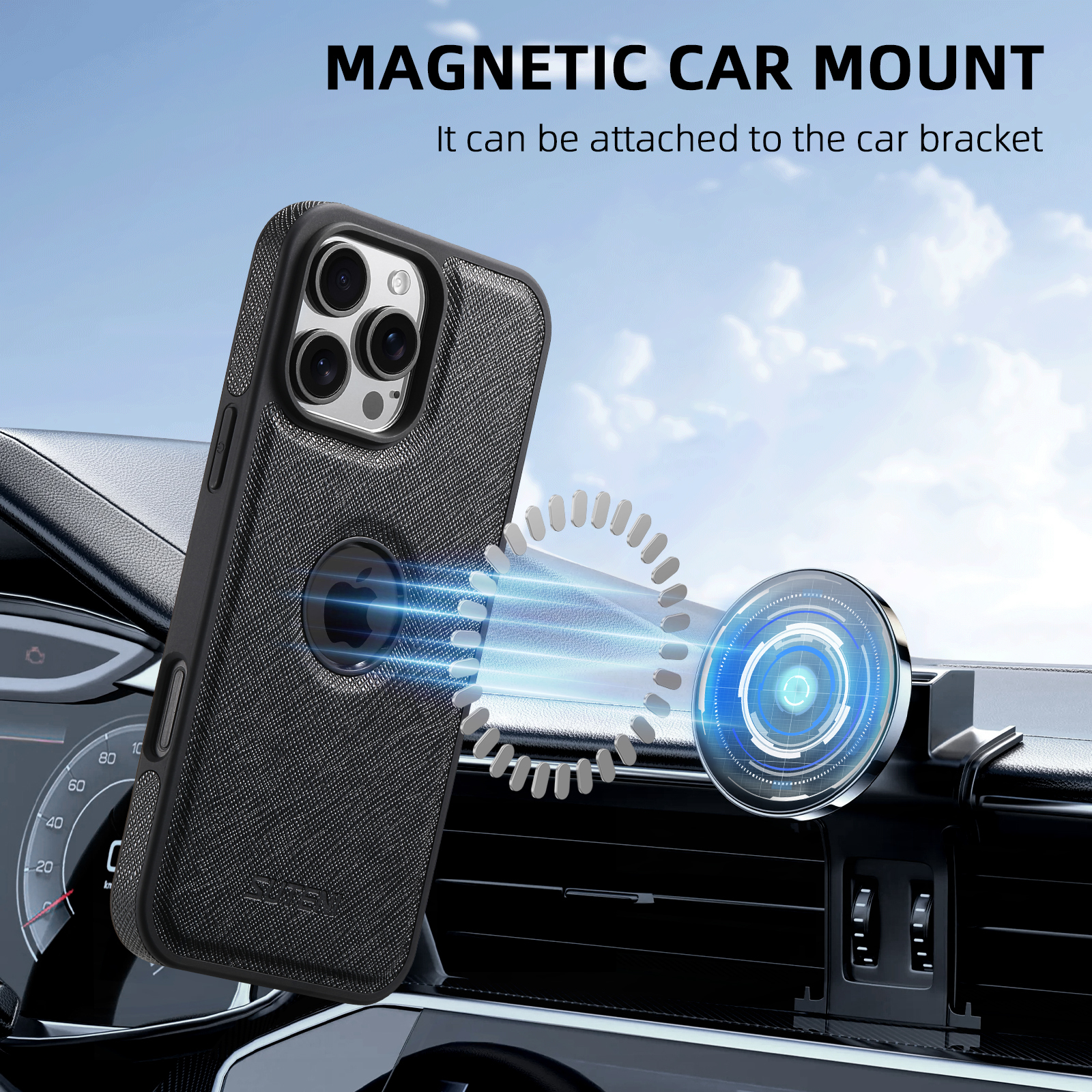 SUTENI G1SZ Luxury PU Leather Magnet Wireless Charging Phone Case For iPhone 16 Pro Max 15 Plus 14 Pro 13 12