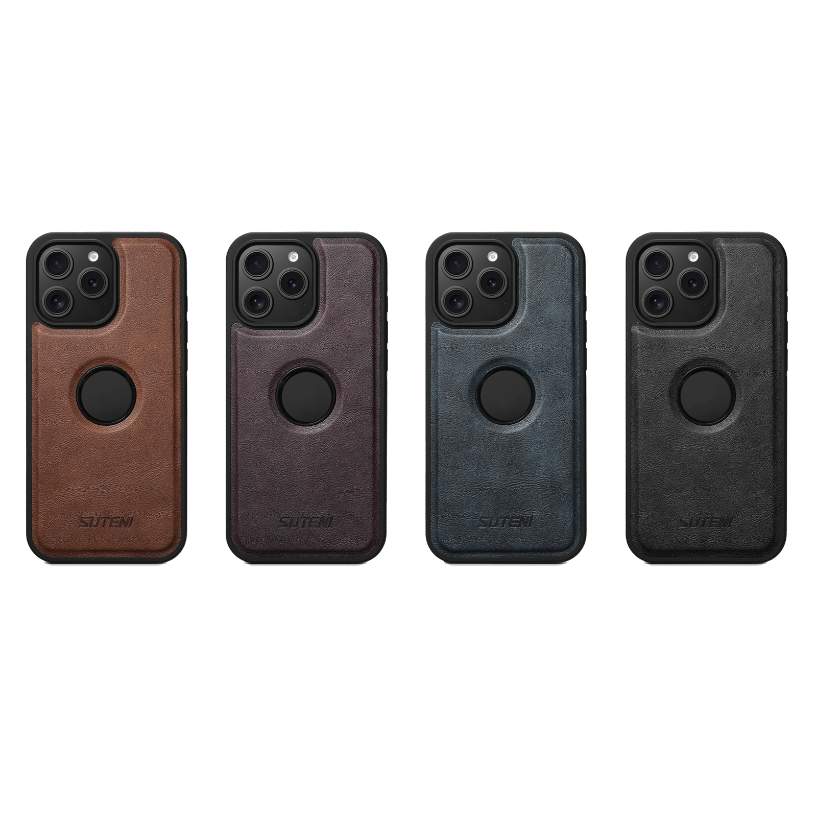 SUTENI G1 Magnet Wireless Charging Luxury PU Leather Phone Case For iPhone 16 Pro Max 15 Plus 14 Pro 13 12