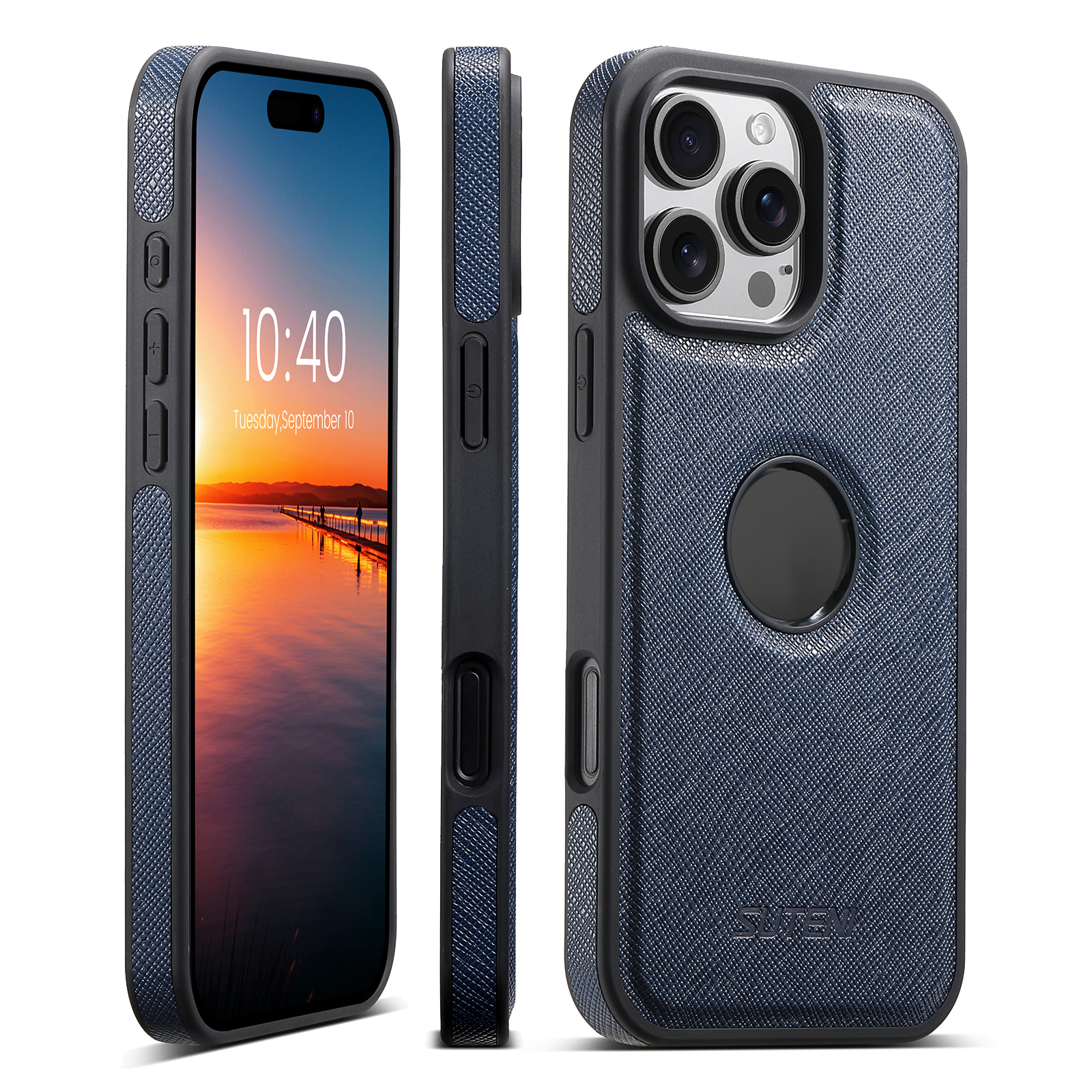 SUTENI G1SZ Luxury PU Leather Magnet Wireless Charging Phone Case For iPhone 16 Pro Max 15 Plus 14 Pro 13 12