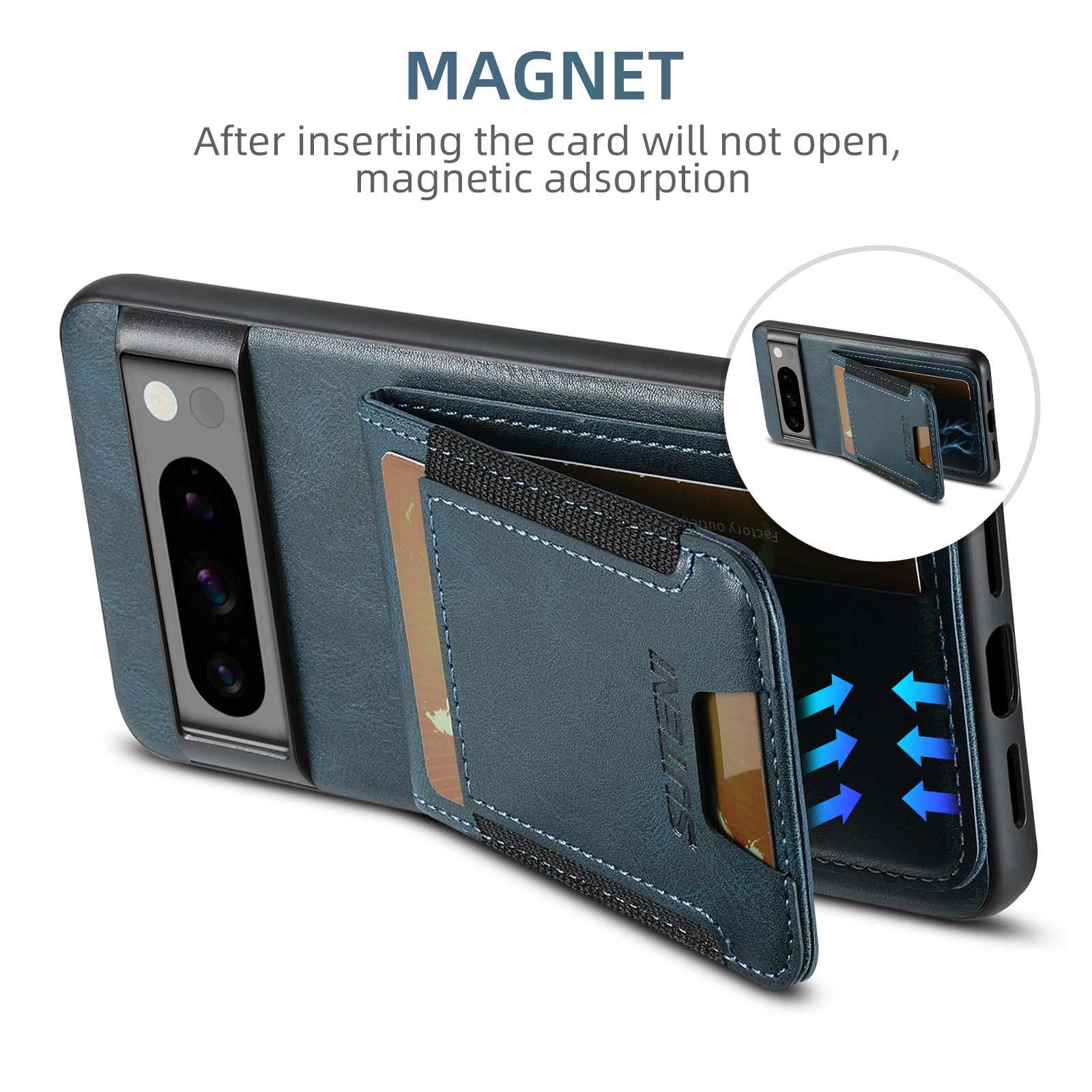 SUTENI H03YL Card Holder Phone Case Luxury PU Leather Stand For Google Pixel 9XL 8Pro 7A 6