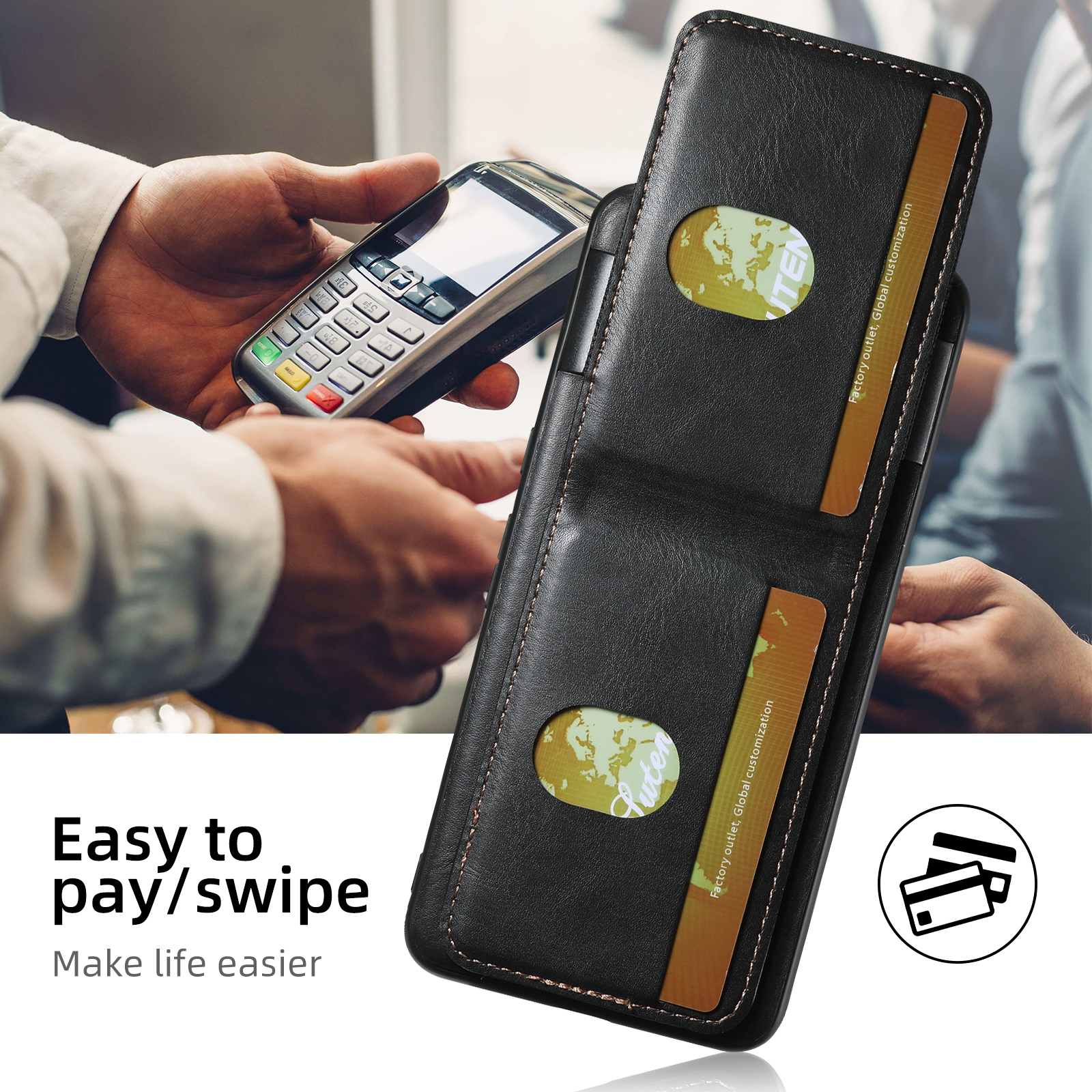 SUTENI H03YL Card Holder Phone Case Luxury PU Leather Stand For Google Pixel 9XL 8Pro 7A 6