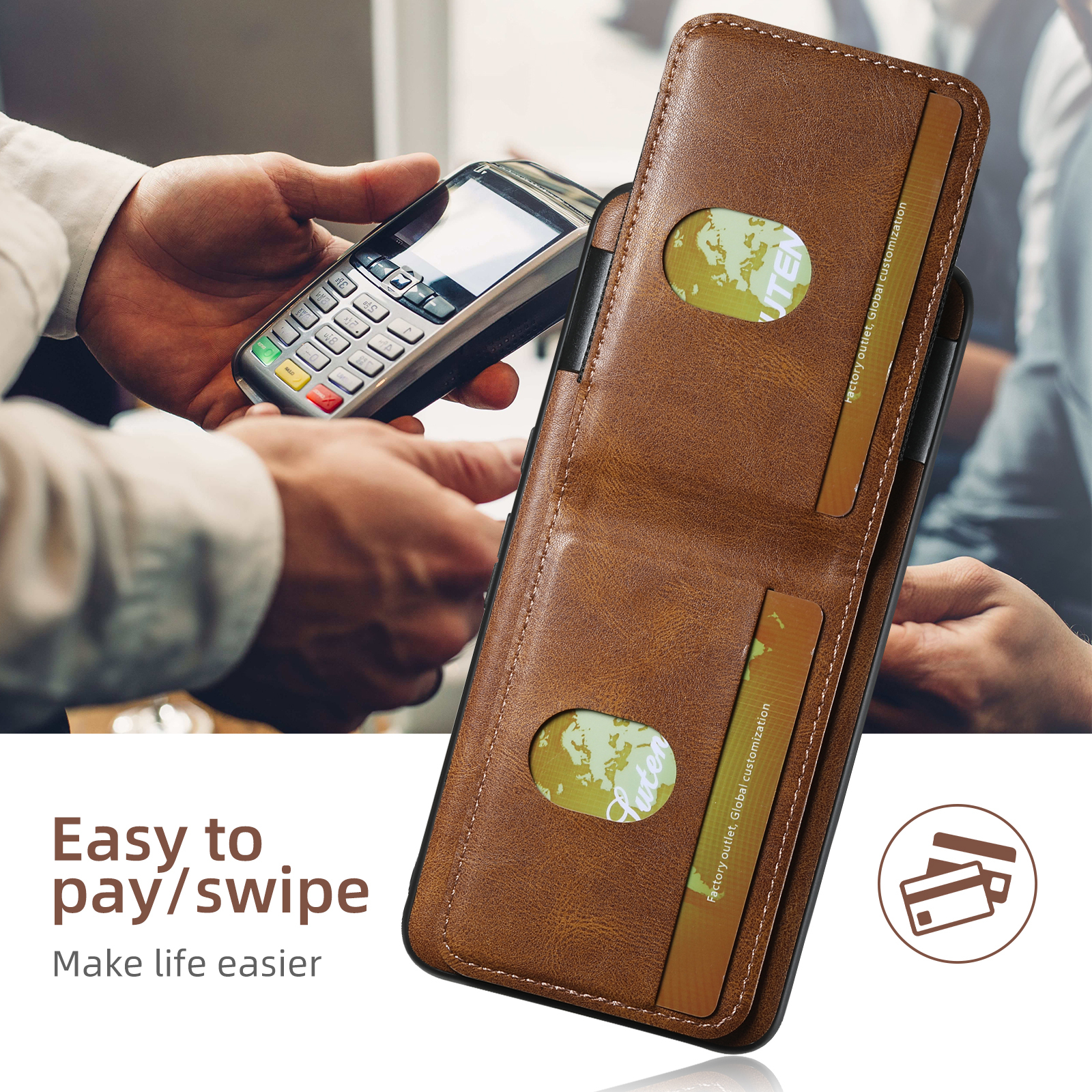 SUTENI H03YL Card Holder Phone Case Luxury PU Leather Stand For Google Pixel 9XL 8Pro 7A 6