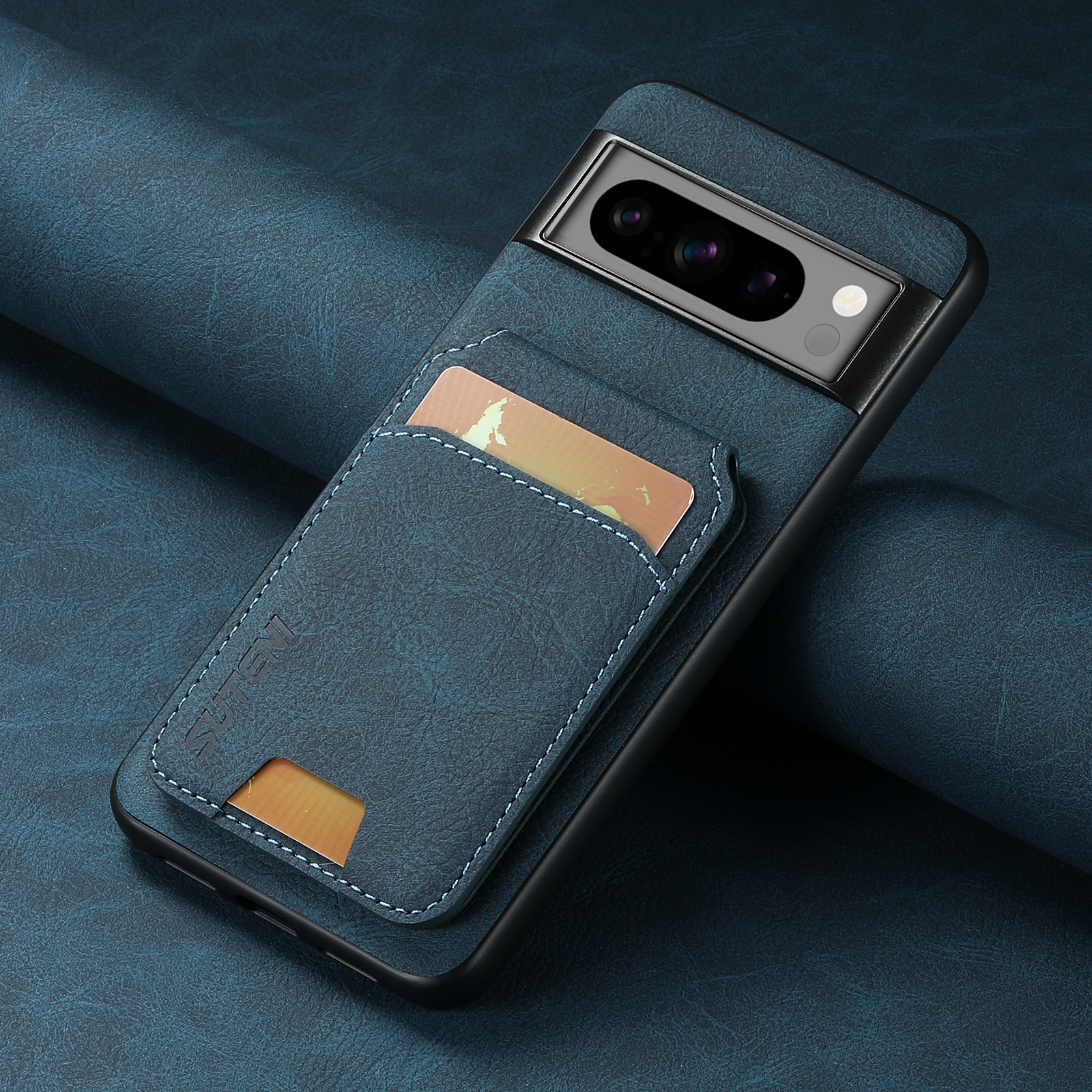 SUTENI H02LZ Luxury PU Leather Stand Card Holder Phone Case Frosted Feel For Google Pixel 9XL 8Pro 7A 6