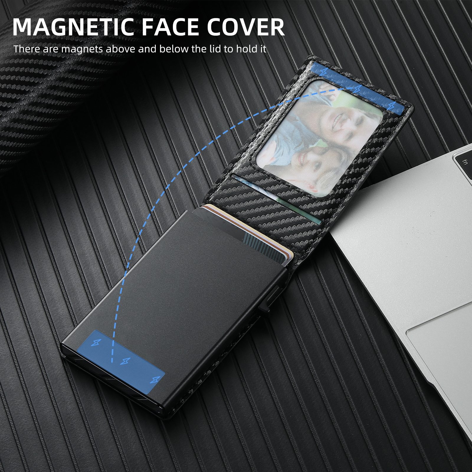 SUTENI KHTXW PU Leather Flip Cover Card Slot Wallet Button card box Pressing The Button Automatically Ejects The Card