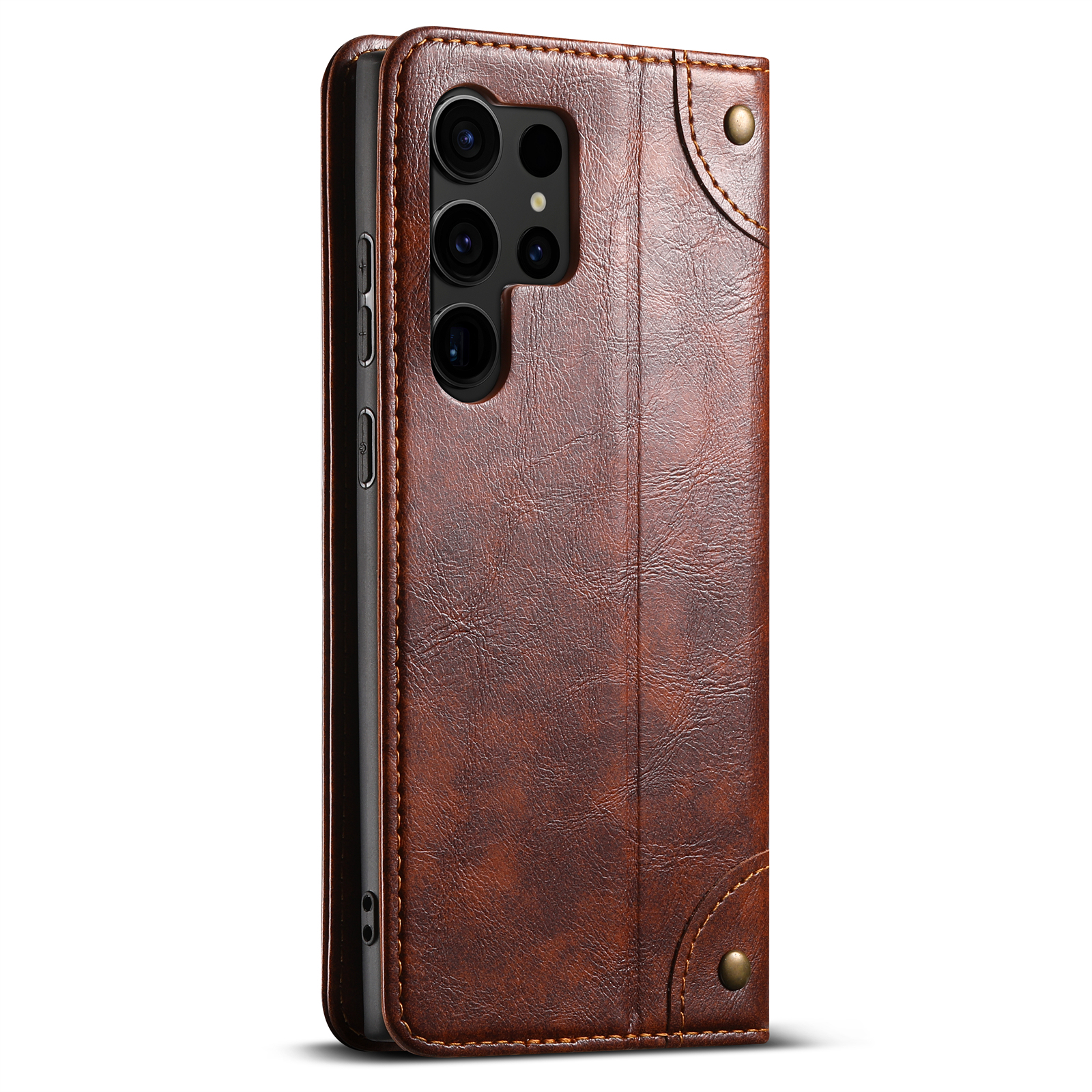 SUTENI BLK Phone Case PU Leather Card Holder Stand Wallet Magnet Flip Cover For Samsung S26Ultra S25Plus S24 S23 S22 Note20