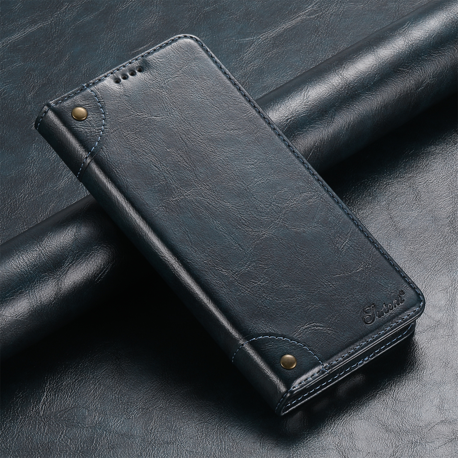 SUTENI BLK Phone Case PU Leather Card Holder Stand Wallet Magnet Flip Cover For Samsung S24Ultra S23Plus S22 Note20
