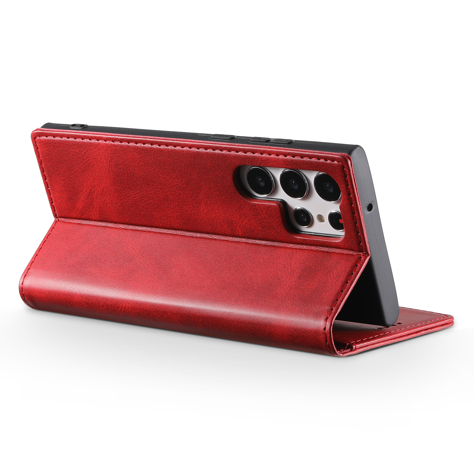 SUTENI J01 PU Leather Card Holder Stand Wallet Magnet Flip Cover Phone Case For Samsung S24Plus S23Ultra S22 Note20